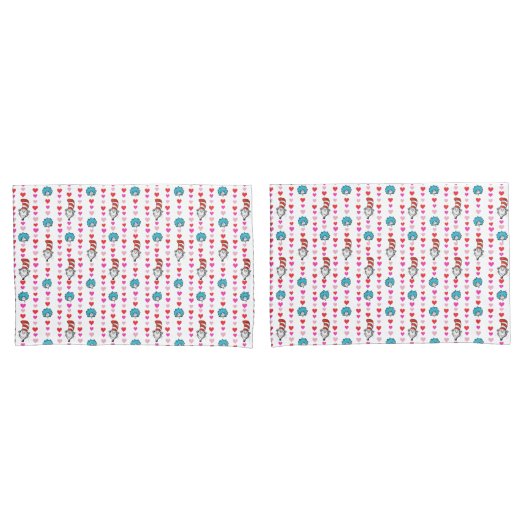 ドクター・スース バレンタイン | 帽子のかぶりもの猫 ハート柄 枕カバー (フロントセット)