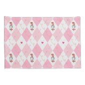 ドクター·スース·バレンタイン| hアーガイル柄のの猫 枕カバー (裏面-右)