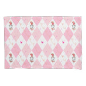 ドクター·スース·バレンタイン| hアーガイル柄のの猫 枕カバー (正面左)