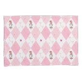 ドクター·スース·バレンタイン| hアーガイル柄のの猫 枕カバー (正面右)