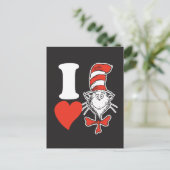 ドクター·スース·バレンタイン| I The Cat in the Hatのハート シーズンポストカード (スタンド正面)