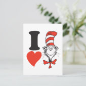 ドクター·スース·バレンタイン| I The Cat in the Hatのハート シーズンポストカード (スタンド正面)