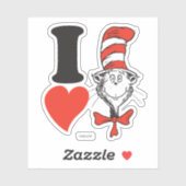 ドクター·スース·バレンタイン| I The Cat in the Hatのハート シール (シート)