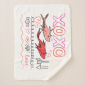 ドクター·スース·バレンタイン| XOXOデザイン シェルパブランケット (正面)