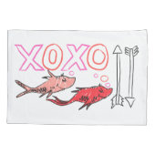 ドクター・スース バレンタイン | XOXO デザイン 枕カバー (裏面-左)