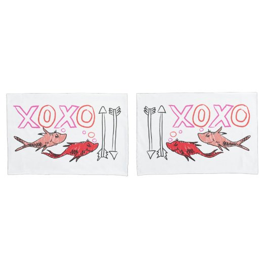 ドクター・スース バレンタイン | XOXO デザイン 枕カバー (フロントセット)