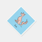 ドクター・スース | ピンクの狐 スタンダードカクテルナプキン (角)
