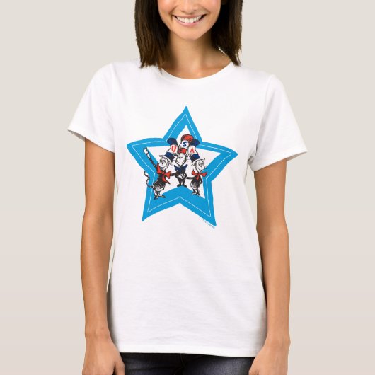 ドクター・スース | リトルキャッツ USA ハット グラフィック Tシャツ (正面)