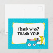 ドクター・スース | ワンフィッシュ - 男の子ベイビーシャワー感謝 ポストカード (正面/裏面)