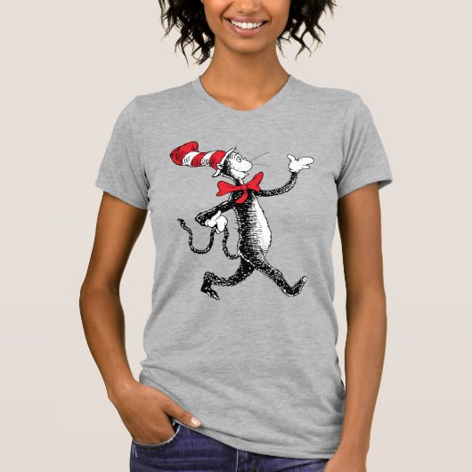 ドクター・スース | 帽子のかぶりもの猫の歩行 Tシャツ (正面)