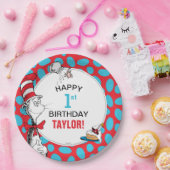 ドクター・スース | 帽子のかぶりもの猫の誕生日 ペーパープレート (パーティー)