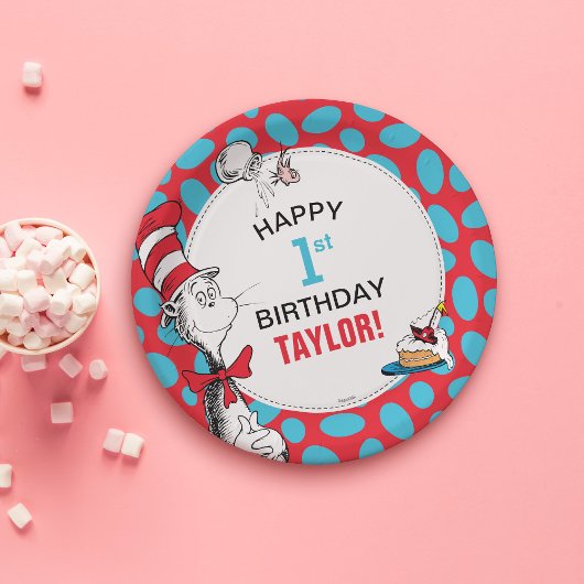 ドクター・スース | 帽子のかぶりもの猫の誕生日 ペーパープレート