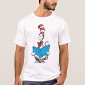 ドクター・スース|帽子のかぶりもの猫 - 読書 Tシャツ (正面)