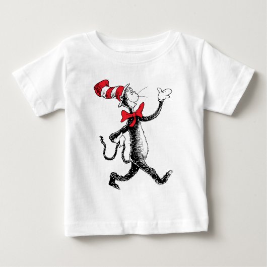 ドクター・スース | 帽子の中の猫のキャットウォーク ベビーTシャツ (正面)