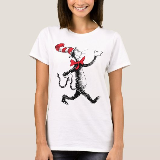 ドクター・スース | 帽子の中の猫のキャットウォーク Tシャツ (正面)