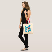ドクター・スース|帽子の中の猫のロゴ トートバッグ (正面(モデル))