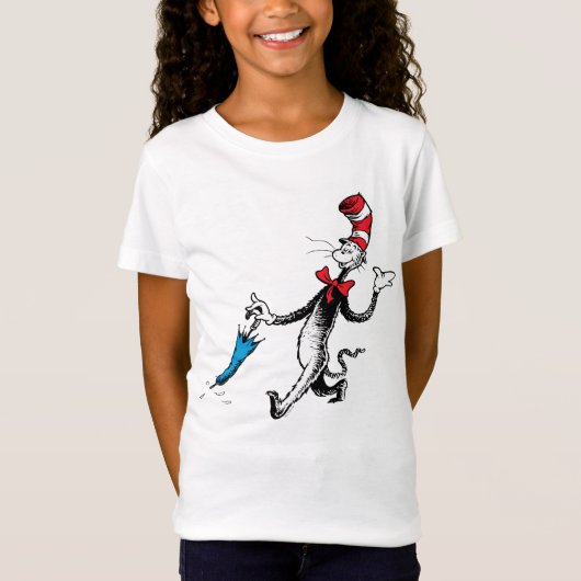 ドクター・スース | 帽子の中の猫 かさわたし Tシャツ (正面)