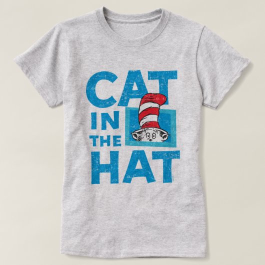 ドクター・スース | 帽子の中の猫 ロゴ Tシャツ (デザイン正面)