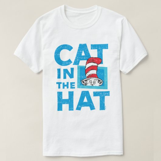 ドクター・スース | 帽子の中の猫 ロゴ Tシャツ (デザイン正面)