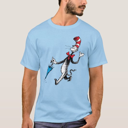 ドクター・スース | 帽子の中の猫 傘ウォーク Tシャツ (正面)