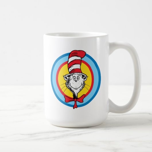 ドクター・スース | 帽子の中の猫 頭 グラフィック コーヒーマグカップ (右)