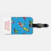 ドクター·スース|緑の卵とハムのストーリーブックの模様 ラゲッジタグ (裏面横)