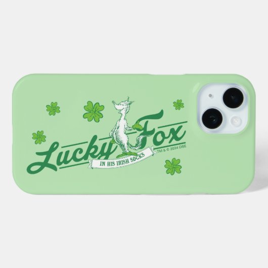ドクター・スース | 緑の靴下を履いた幸運の狐 Case-Mate iPhoneケース (裏面 (横))