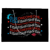 ドクター・スース｜赤い魚　青い魚 アメリカ国旗 グラフィック ラージペーパーバッグ (裏面)