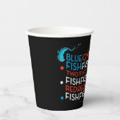 ドクター・スース | 赤い魚 青い魚 アメリカ国旗 グラフィック 紙コップ (正面)