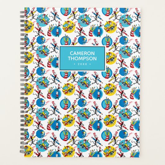 ドクター・スース | 鉛筆を持つキャラクターズ パターン プランナー手帳 (正面)