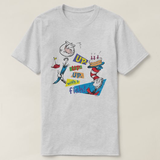ドクター·スース|魚を追い上げる Tシャツ (デザイン正面)