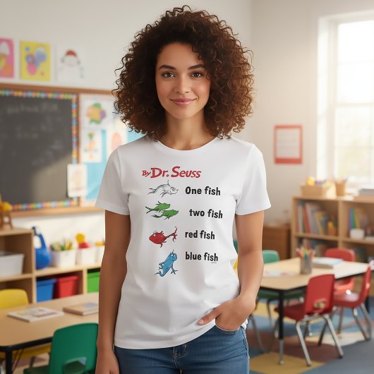 ドクター·スース| 1魚2魚-ヴィンテージ トライブレンドＴシャツ