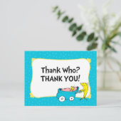 ドクター・スース | 1 匹の魚 - 男の子のベビーシャワー お礼 ポストカード (スタンド正面)