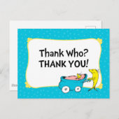 ドクター・スース | 1 匹の魚 - 男の子のベビーシャワー お礼 ポストカード (正面/裏面)