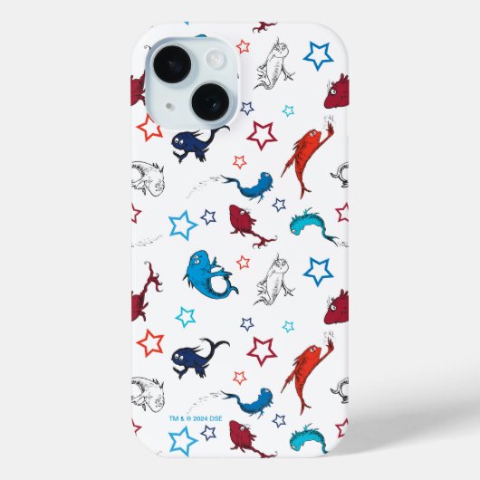ドクター・スース｜1+2は魚だよ！星柄 Case-Mate iPhoneケース (裏面)