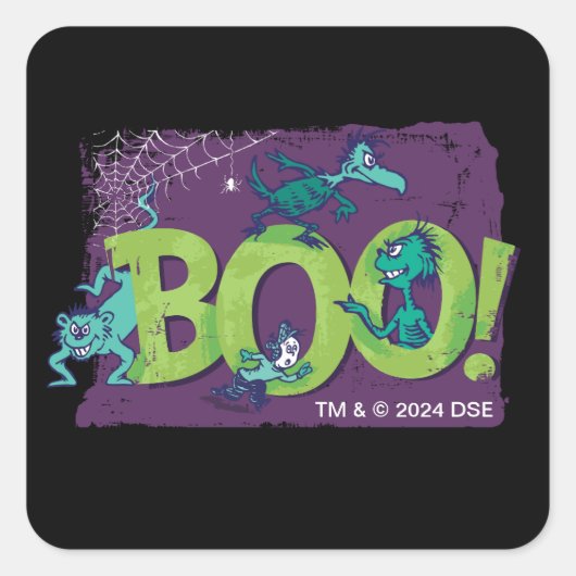 ドクター・スース | BOO! ハロウィングラフィック スクエアシール (正面)