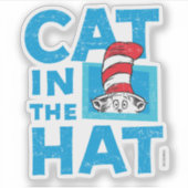 ドクター·スース| hatロゴの猫-ヴィンテージ シール (正面)