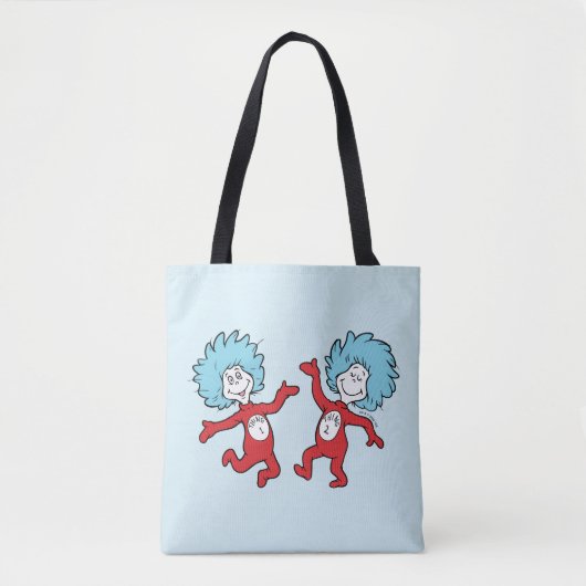 ドクター・スース Thing 1 と Thing 2 キャラクター トートバッグ (正面)