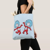 ドクター・スース Thing 1 と Thing 2 キャラクター トートバッグ (クローズアップ)