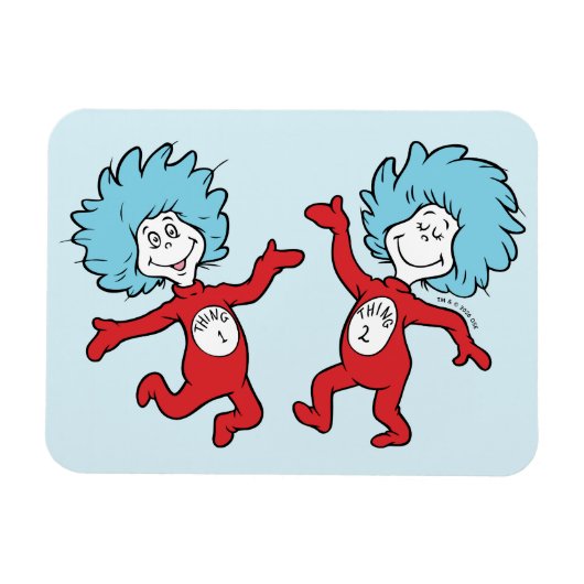 ドクター・スース Thing 1 と Thing 2 キャラクター マグネット (横)