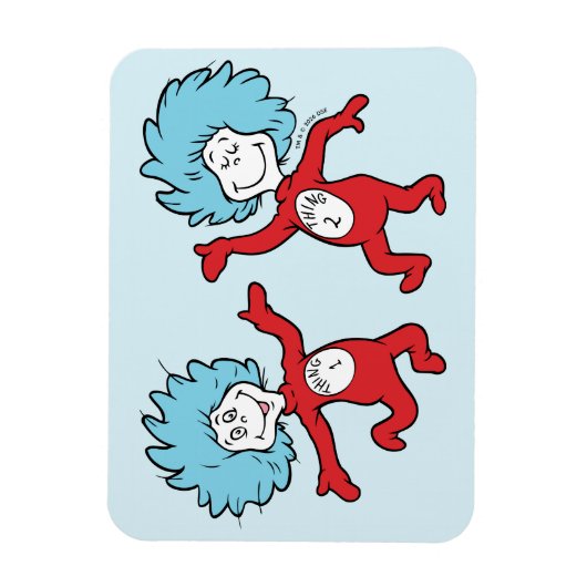 ドクター・スース Thing 1 と Thing 2 キャラクター マグネット (縦)