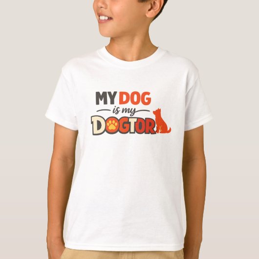 ドクター・プン デザイン かわいい犬好き ギフトアイデア Tシャツ (正面)