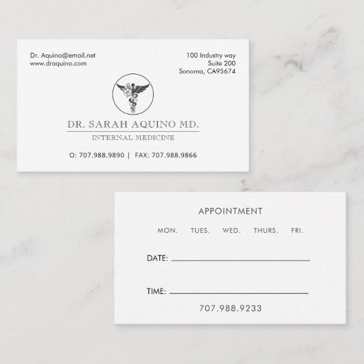 ドクター 名刺 (正面/裏面)