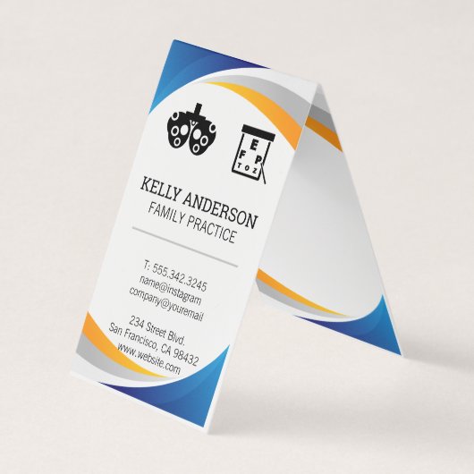 ドクター | MDの練習 | Optometrist 名刺 (正面)