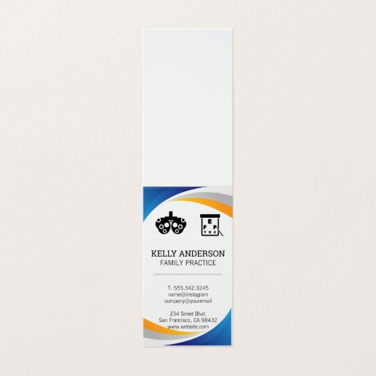 ドクター | MDの練習 | Optometrist 名刺 (外部フラット)