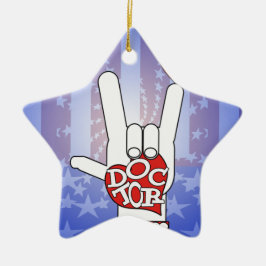 ドクターASL SIGN I LAVE YOU -ハート- MEDICAL CROSS セラミックオーナメント