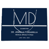 ドクターMDブルー卒業パーティー ラージペーパーバッグ (正面)