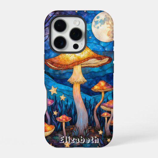ドクツルタケ 月夜の森 iPhoneケース (裏面)