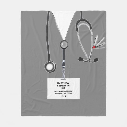 ドクパーソナライズされたター フリースブランケット (正面)