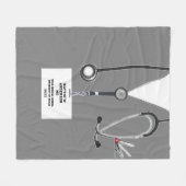 ドクパーソナライズされたター フリースブランケット (正面(横))